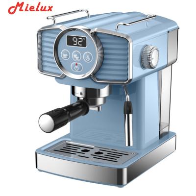 China Retro Style 15~20 Coffee Maker Espresso Blue Bar ABS Plastic Espresso Machine Italian Housing Coffee for sale