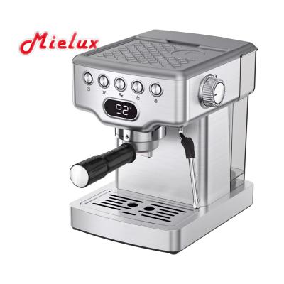 China 1.8L Espresso Coffee Maker Water 15~20 Bar Stainless Steel Housing Espresso Machine With Manual Operation Function for sale