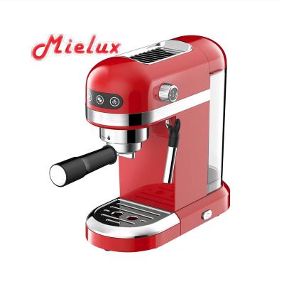 China High Quality Espresso Coffee Maker Hot Sales Coffee Maker Machine 19 Bar 1.4L Red Color Household Espresso Coffee Maker for sale