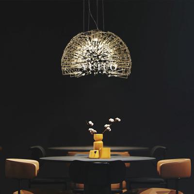 China Crystal Spherical Chandelier Dandelion Shape Chandelier Postmodern Modern Indoor Hanging Kitchen Lighting for sale