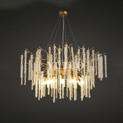 China Modern Branch Crystal Chandelier Modern Lamps Home Decor Chandelier Led Ceiling Lamp for sale