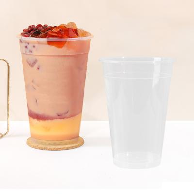 China 32oz 1000ml High and Low Temperature Resistance Bubble Tea Cup Coffee Milk Tea Clear Injection Cup Plastic Mug for sale