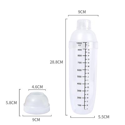 China Viable Milk Tea Shop Snow Cup Shaker Bar Tool With Splash Proof Lid PC Resin Snow Cup Shaker for sale