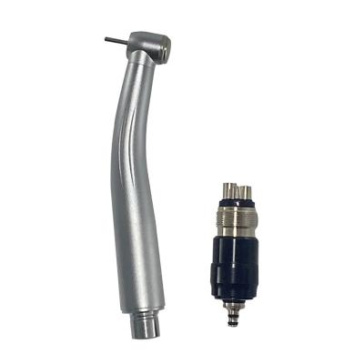 China Metal Triple Jet Handpiece High Speed ​​Push Button Dental Quick Type Handpiece 2/4 Holes Quick Coupling Dental Handpiece for sale