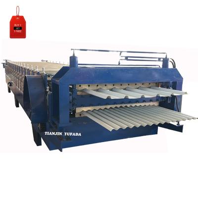 China Building Material Shops Double Layer Roll Forming Machine Custom Style Roofing Sheet Machine Corrugated Sheet Machine for sale