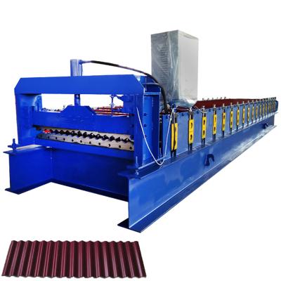 China Building Material Stores Roofing Sheets Machine Tile Making Machine Corrugated Tile Roll Forming Machine for sale