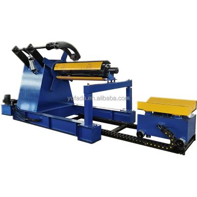 China Building material shops 10 Ton Hydraulic Decoiler Steel uncoiler and reel automated feeder decoiling Tape Decoiler for sale