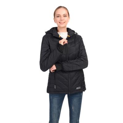 China Professional Waterproof Heated Jacket Black Heating Shirt Manufacturing Windproof Heated Jacket Winter Windproof for sale