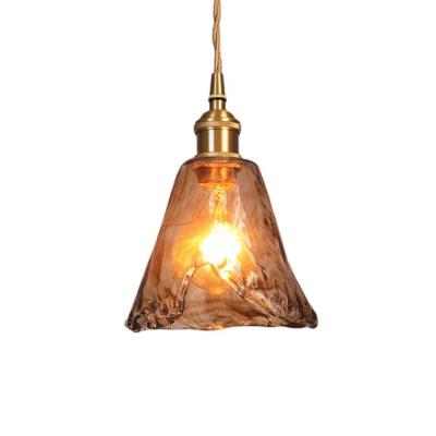 China Contemporary New Product Brass Glass Led Pendant Lamp Minimalist Dining Led Lighting Pendant for sale