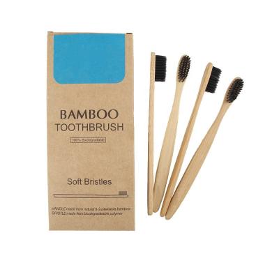 China Biodegradable CE Approved Natural Custom Engraving Logo Charcoal Moso Bamboo Toothbrush for sale