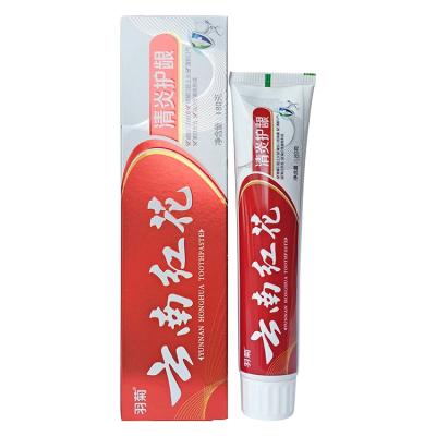 China Factory Price 110g Safflower Toothpaste Mint Bleaching and Repair Teeth Whitening To Reduce Gingival Bleeding for sale