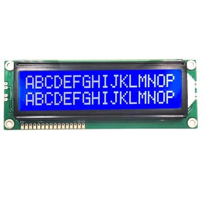 China Home Appliances Factory Wholesale Large Size 16x2 LCD Character Lcm Lcd Display Module Blue for sale