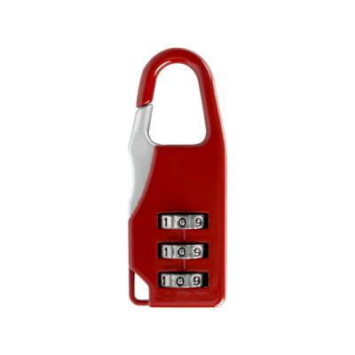 China Popular 3 Digit Number Luggage Combination Padlock Adjustable Luggage Lock In Stock for sale