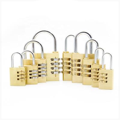 China High Quality Multi-Size Gym/School Etc Combination Brass 3 Luggage/Padlock code number 4 for sale