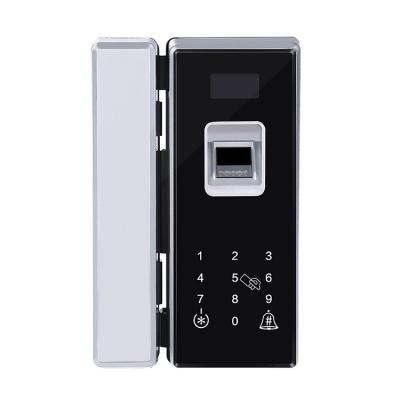 China Classic style glass smart digital fingerprint door sliding door glass lock for single glass door and double door for sale