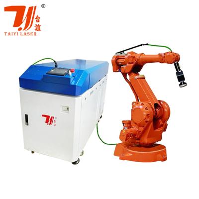 China Metal Welding Automatic CNC Fiber Laser Welding Machine Price With 6 Axis Robot Arm for sale