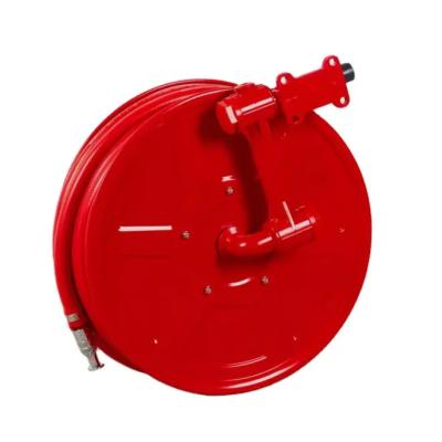 China 15m Length Spray Distance Fire Hose Reel Large Capacity Red Fire Hose Retraction Unit for sale