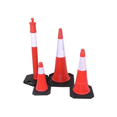 China 50cm Orange / Blue / Green PVC EVA Traffic Directional Cone For Road Safety for sale