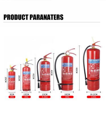 China 8kg Multi Purpose Fire Extinguisher 0.7KG Cylinder Portable Fire Fighting System for sale