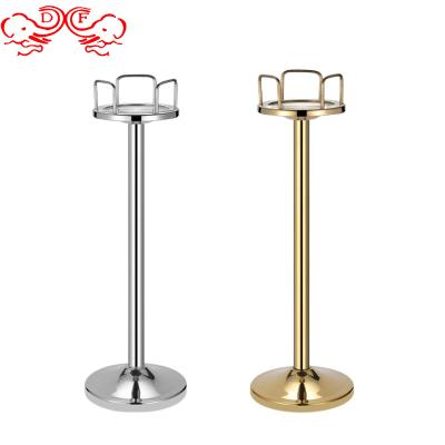 China DF Trading House 201 Luxury Hot Selling Viable Luxury Metal Champagne Stainless Steel Barrel Rack Ice Bucket Bar Accessories Gather for sale