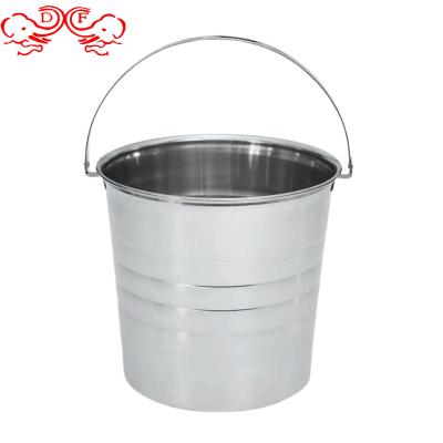 China Sustainable DF Trading house Newest Style large-capacity 201 Stainless Steel Ice Bucket wine beverage tubs With Lift handle For hotel Bar for sale