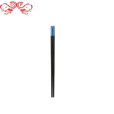 China Sustainable DF Trading House direct sale 5Pairs Reusable Chopsticks for Food Non-Slip Easy to Use Black Sushi Chop Sticks Chopstick for sale