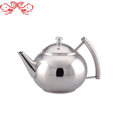 China Wholesale DF Chamber of Commerce Infuser Heater Infuser Stainless Steel Viable Teapot Pour Over Coffee Kettle Teapot Lid Silver Polished for sale