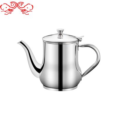 China Good Quality Chamber of Commerce Stainless Steel Viable Oil Teapot DF Kettle Arabian Tea Kettles for Home and Outdoor Camping for sale