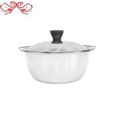 China DF Chamber of Commerce Stainless Steel Finger Bowls Food Stew Pot Mixing Hand Seal Universal Viable Wholesale Wash Bowl With Lid for sale