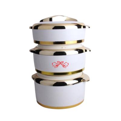 China DF Chamber of Commerce Thermo Heatable Insulated Pot for Travel Lunch Box Set 3pieces Food Storage Container Set for sale