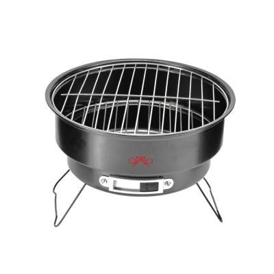 China Easily Assembled DF Chamber of Commerce BBQ Outdoor Portable Folding Grill Round Folding Charcoal BBQ Grill Stainless Steel for sale