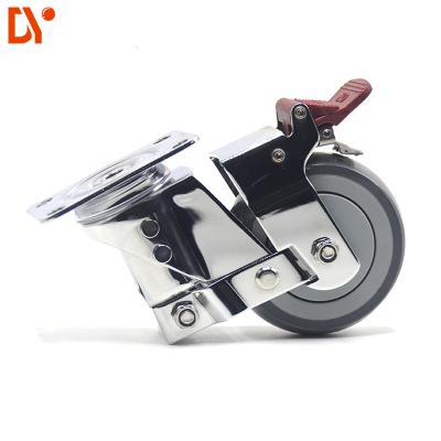 China TPR Shock Absorbing Silent Caster Wheels Quiet Wheel Caster for sale