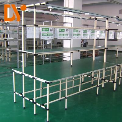 China Double Side Assembly Line Pipe Work Table ESD For Workshop Conveyor for sale