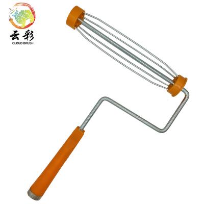 China Strong Plastic Material Brush Style 9inch Paint Roller Wire Cage Frame New Heavy Duty PP 5 Handle Workable With Extension Pole for sale