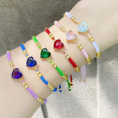 China Lead Free Nickel Free Bohemian Beaded Bangles Fine Heart Jewelry Accessories Women's Dangle Bracelets Bangles for sale