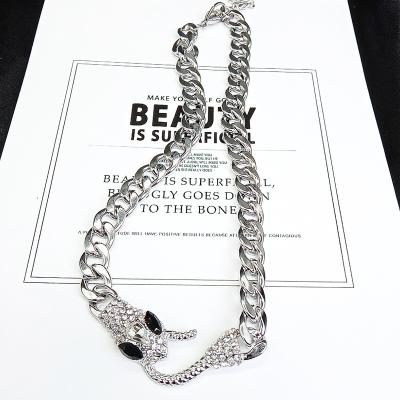 China Lead Free Nickel Free Hip Hop Snake Necklace Cuban Link Chain Stainless Steel Necklace Accessories Women for sale