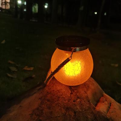 China Outdoor Solar Glass Garden Flame Torch Mason Jar Slot Housing Garden Lighting For Garden Decoration for sale