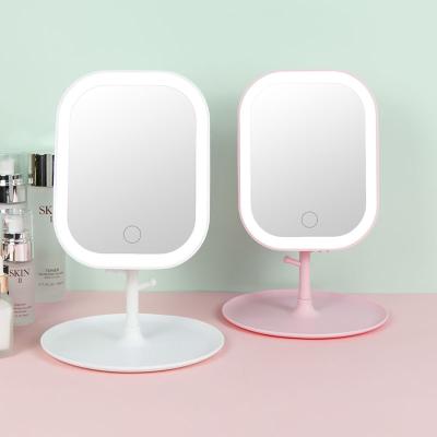 China High Quality Custom Made Touch Screen Makeup Portable Square Mirror Folding Mirror Vanity Table Mirror for sale