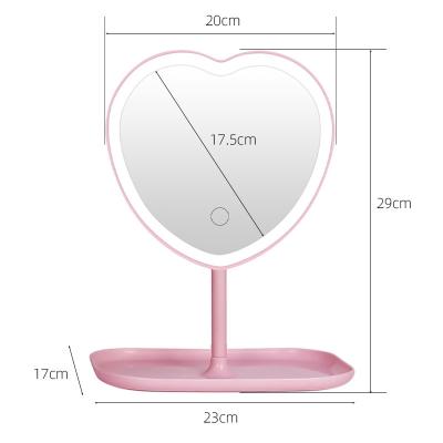 China Custom makeup mirror manufacturers directly supply LED dressing table mirror student light female dormitory desk mirror for sale