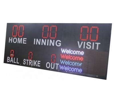 China Outdoor Wireless Baseball / Baseball Scoreboard With Sponsor Spare for sale