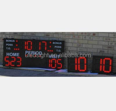 China Basketball LED Basketball Digital Scoreboard With Drawn Clock for sale