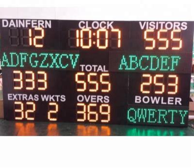 China Amber Cricket Scores Score LED Cricket Scoreboard for sale