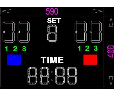 China Fighting Sports Electronic Kickboxing Scoreboard Combat Sports Score Board for sale