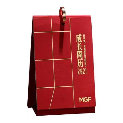 China Recyclable Custom New Product Custom Spiral Binding With Cardboard Backing Desk Calendar for sale