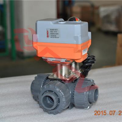 China General Intelligent Switching 3 Way Ball Valve PVC Small Fine AC 230v for sale