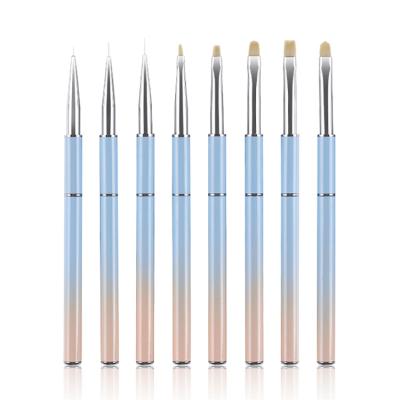 China Nail Art Tips Builder Acrylic Brush Nail Painting Brush Set Nail Art Nail Brush for sale