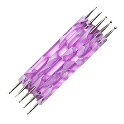 China NAIL 5 Pcs Model Pen Ball Embossing Brush Finding Nail Art Dotting Tools for sale