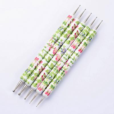 China NAIL 2 Way Dotting Pen Dotting Tool Nail Art Tip Dot Paint Manicure Kit for sale