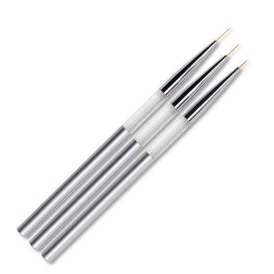 China Professional Nylon Nail Art 3pcs Painting Nail Set Brush Liner Brush for sale