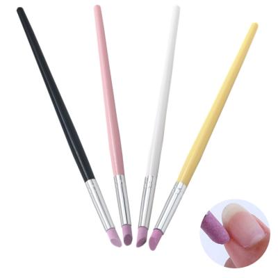 China NAIL Multifunctional Quartz Rubs Cuticle Pen Nail Art Polishing Pen Stone Stick for sale